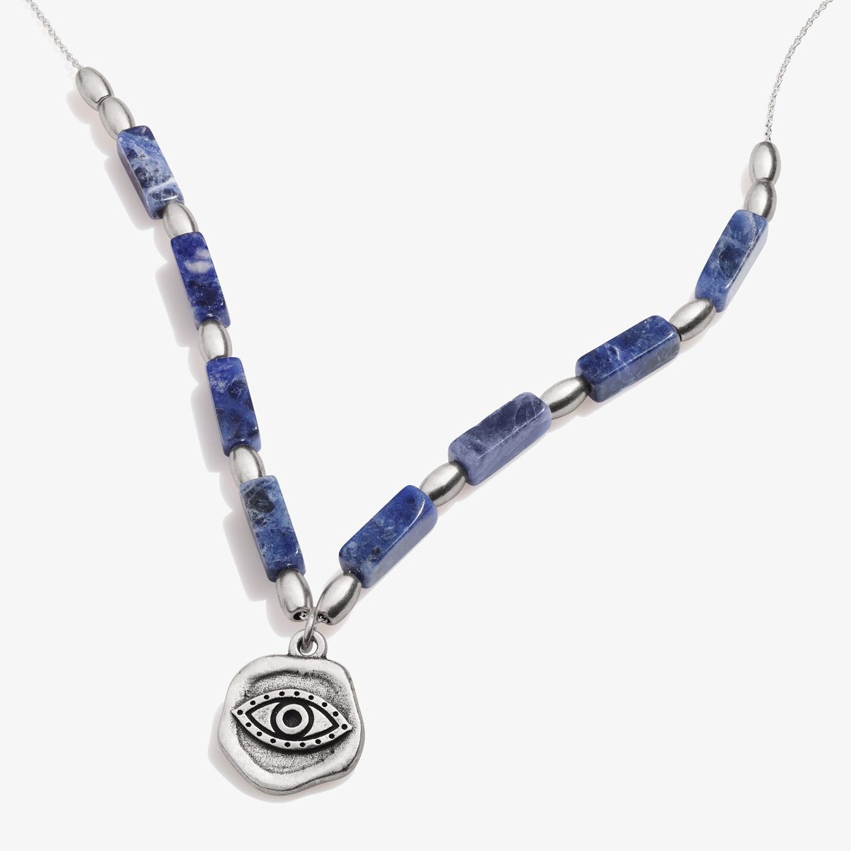 Evil Eye Charm + Sodalite Necklace