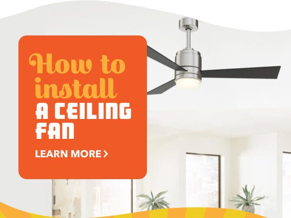 How to install a ceiling fan.