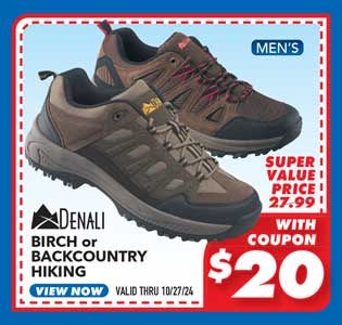 Denali Birch or Backcountry Men's Hiking Shoes