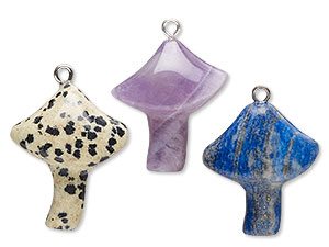 New Gemstone and Glass Mushroom Drops