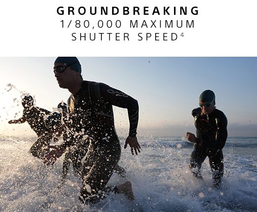 GROUNDBREAKING 1/80,000 MAXIMUM SHUTTER SPEED(4)