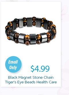 Black Magnet Stone Chain Tiger's Eye Beads Health Care Bracelet