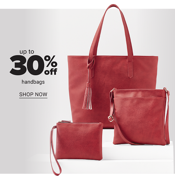 Up to 30% off Handbags - Shop Now