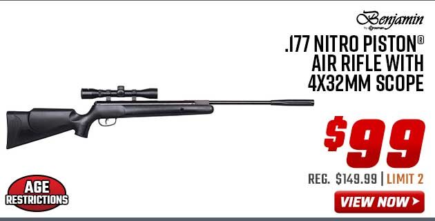 Benjamin Prowler .177 Nitro Piston® Air Rifle with 4x32mm Scope