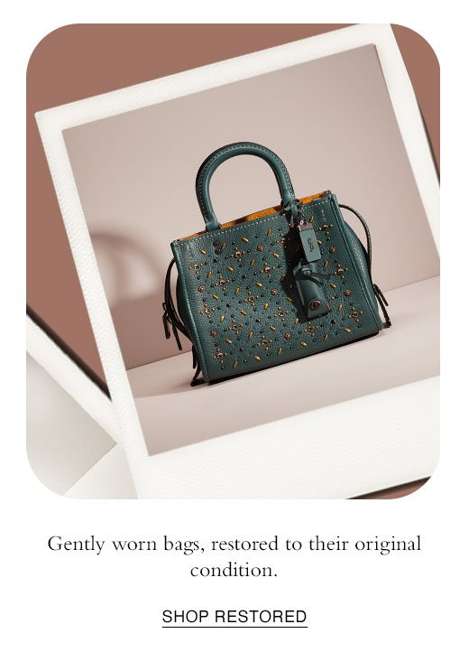 Gently worn bags, restored to their original condition. SHOP RESTORED