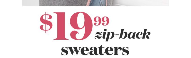 Zip-Back Sweaters