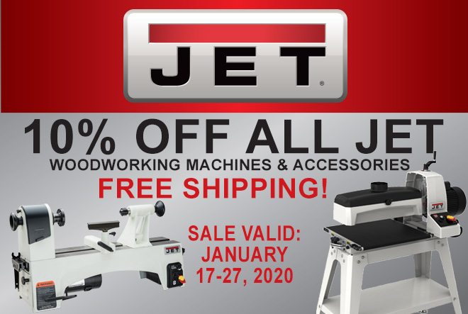 10% Off All Jet Woodworking Machines & Accessories