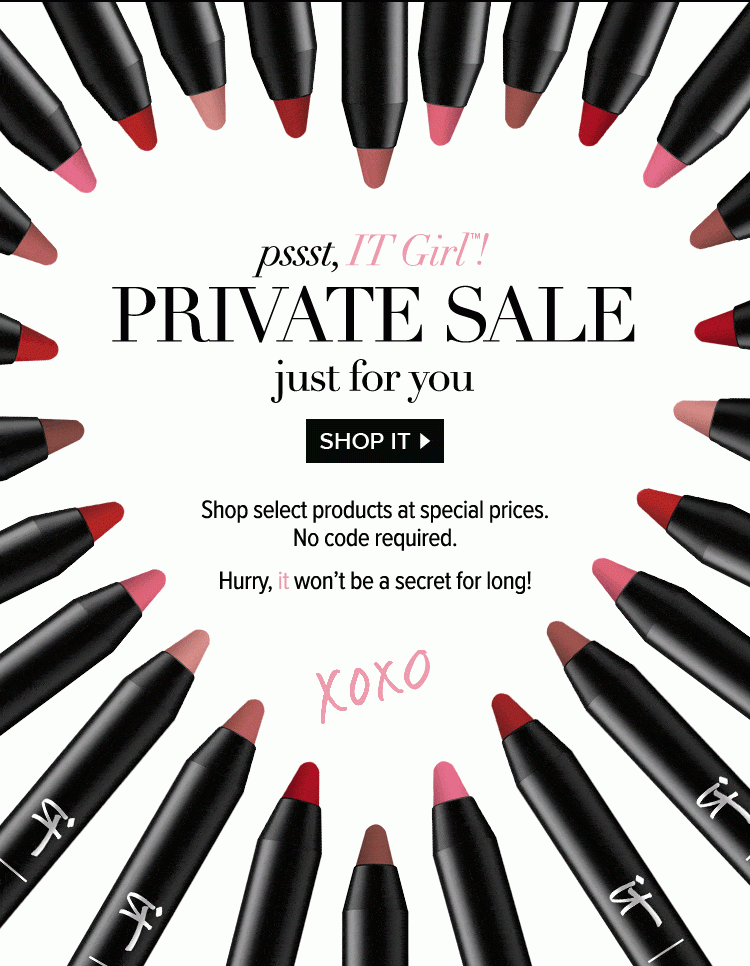 Pssst, IT Girl™! PRIVATE SALE just for you - Shop select products at special prices. No code required. Hurry, it won't be a secret for long! - SHOP IT >