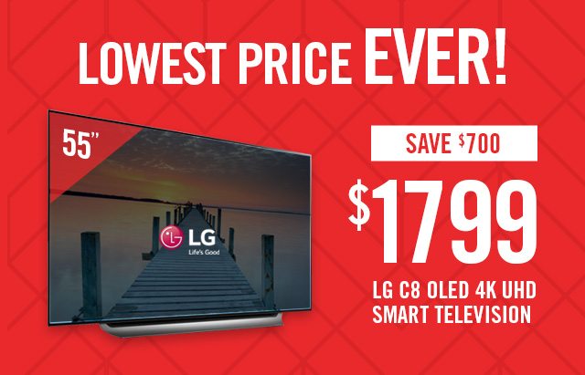 LG 55inch C8 OLED 4K UHD Smart Television.