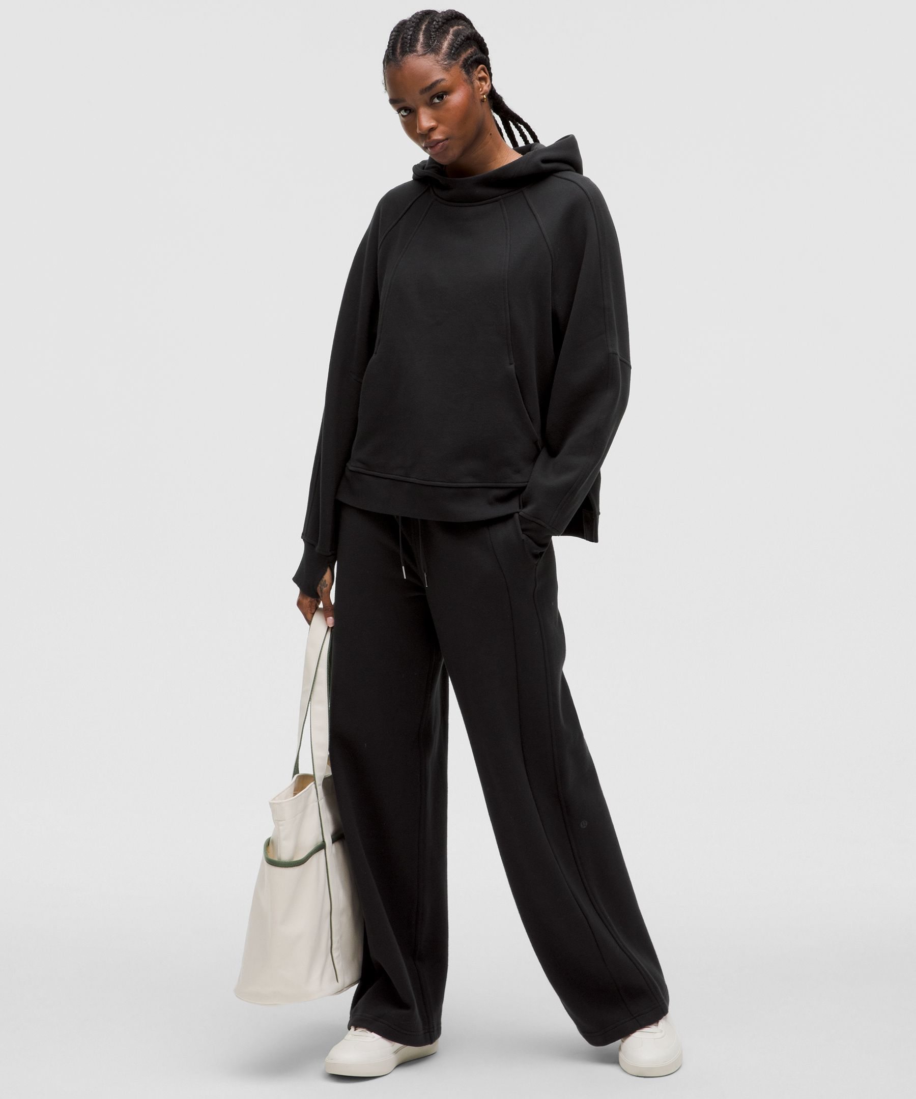 Scuba Oversized Side-Slit Hoodie