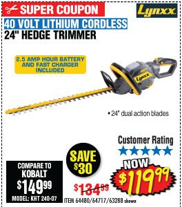 View 40V Lithium Cordless Hedge Trimmer