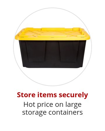 Store items securely Hot price on large storage containers