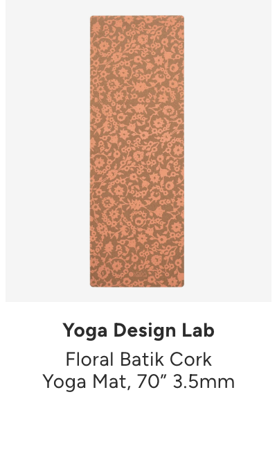 Cork Yoga Mat 3.5mm Floral Batik Coral