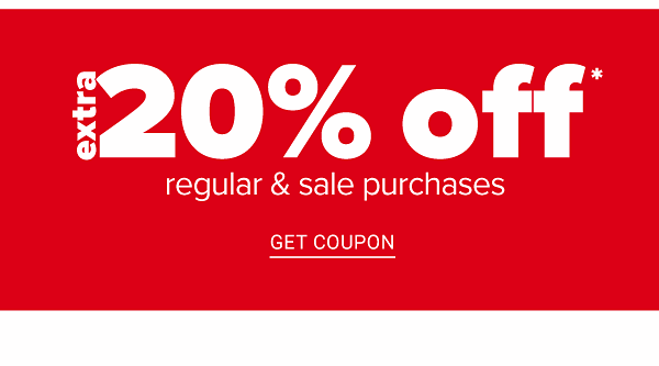 Extra 20% off Regular & Sale Purchases - Get Coupon