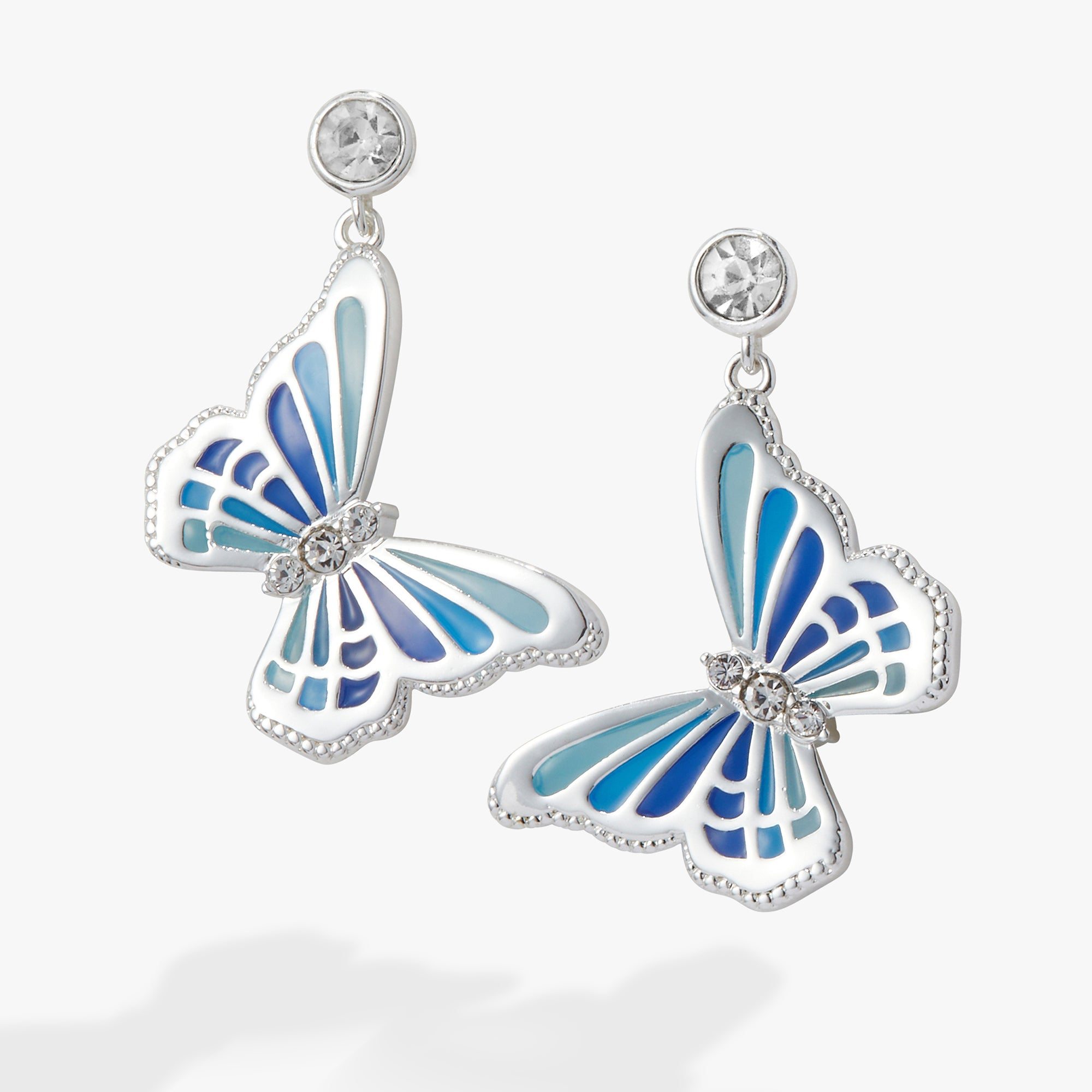 Butterfly Crystal Drop Earrings