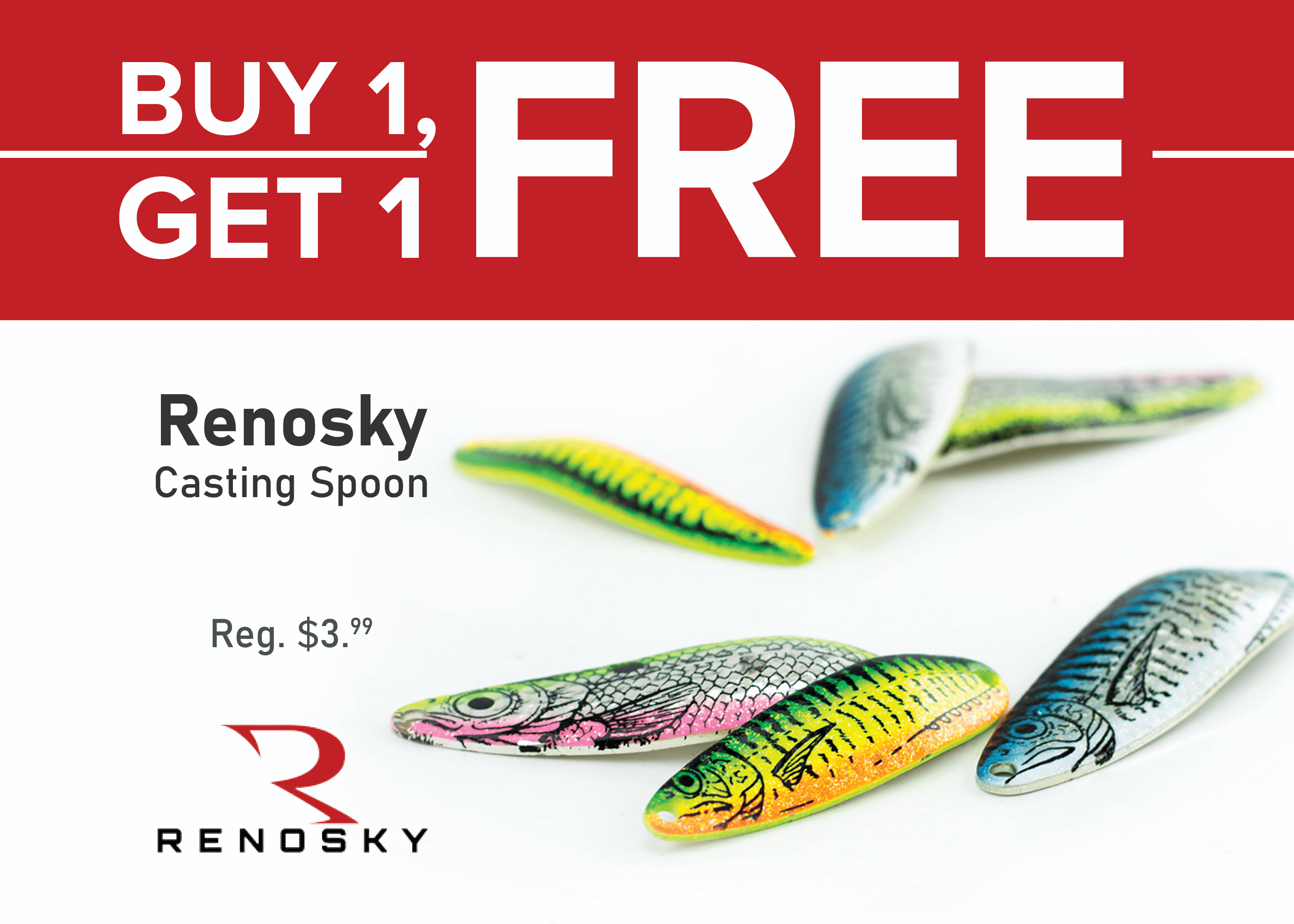 Buy 1, Get 1 FREE on Renosky Casting Spoon