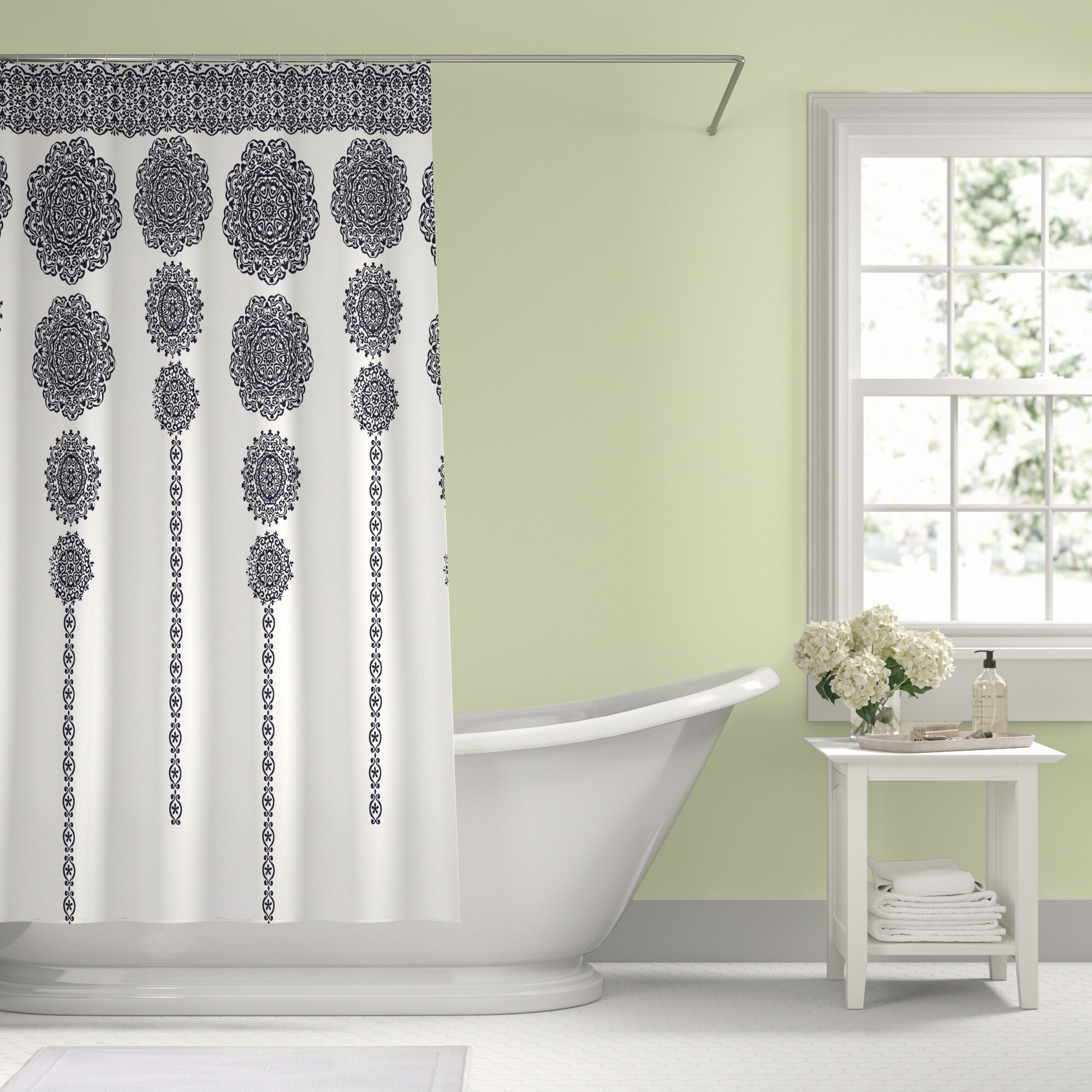 Bremond Geometric Single Shower Curtain