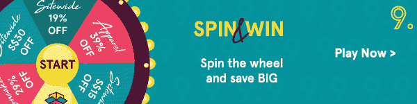 Play Spin The Wheel to win more discounts!
