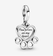 Hearts & Paw Print Dangle Charm