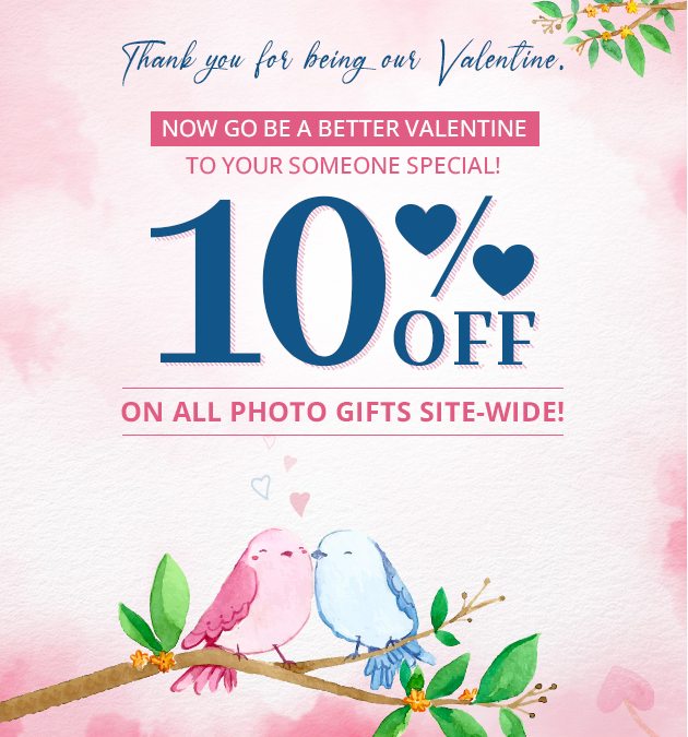 Get 10% OFF on all photo gifts site-wide!