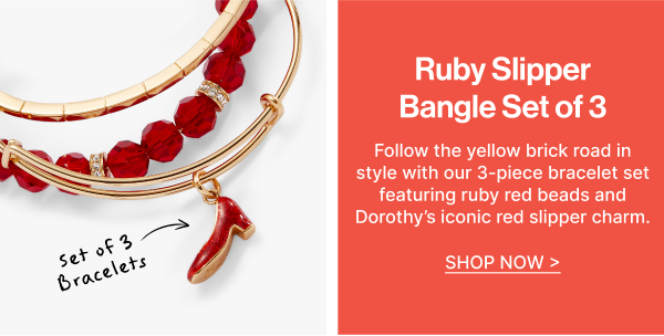 Ruby Slipper Bangle Set of 3 | SHOP NOW