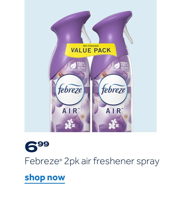 6.99 Febreze 2pk air freshener spray | shop now