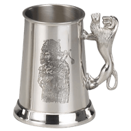 Scottish Piper Pewter Tankard