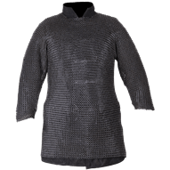 Berengar Long Sleeve Blackened Chainmail Hauberk