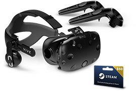 HTC VIVE VR System + Fallout 4 + $50 Steam Wallet + Deluxe Audio Strap