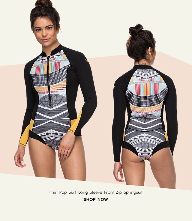 Product 1 - 1mm Pop Surf Long Sleeve Front Zip Springsuit