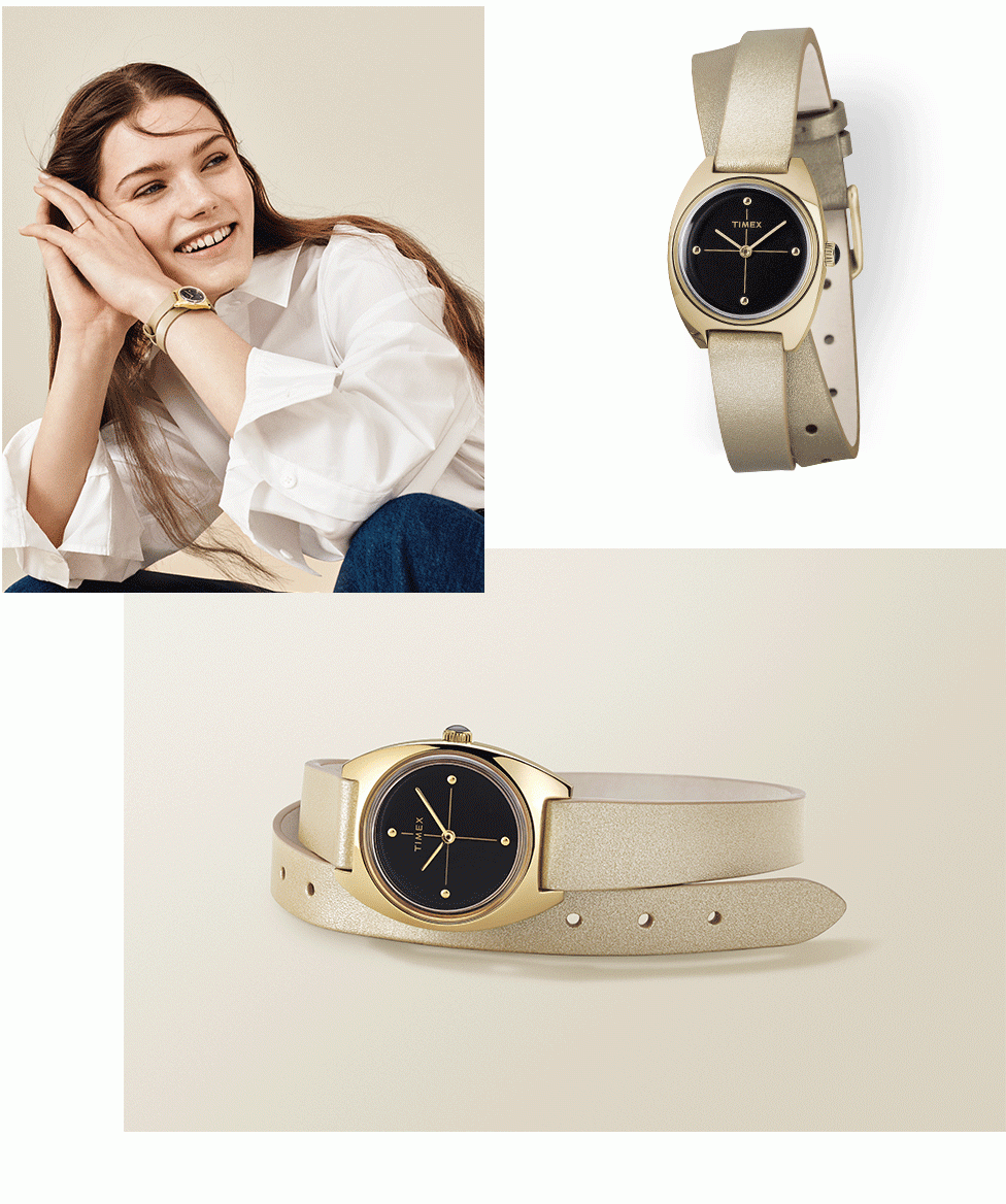 Milano Double-Wrap 24mm Leather Strap Watch