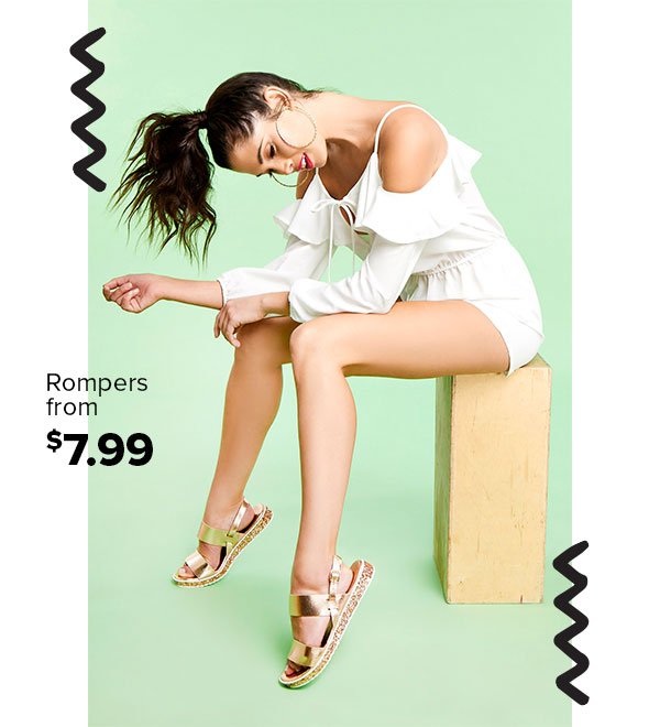 Shop Rompers from $7.99