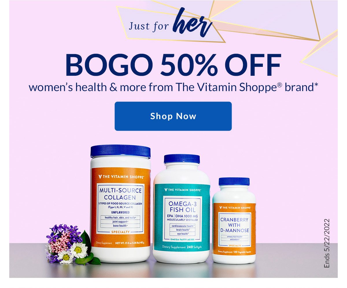 BOGO 50% Off Women's Health from VSB