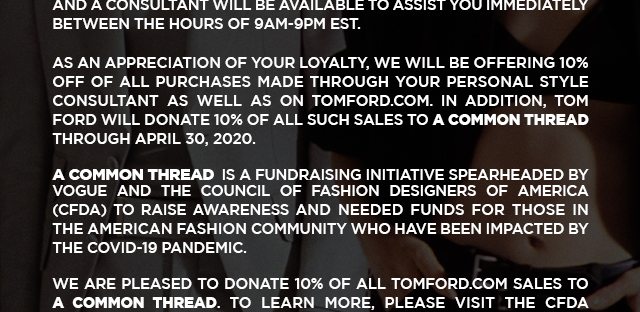 TOM FORD GIVES.