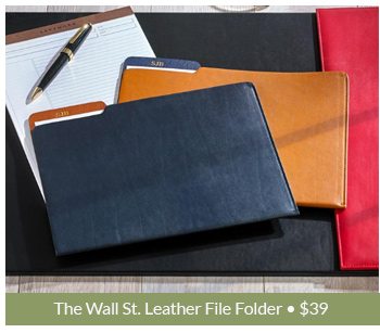 The Wall St. Leather File Folder
