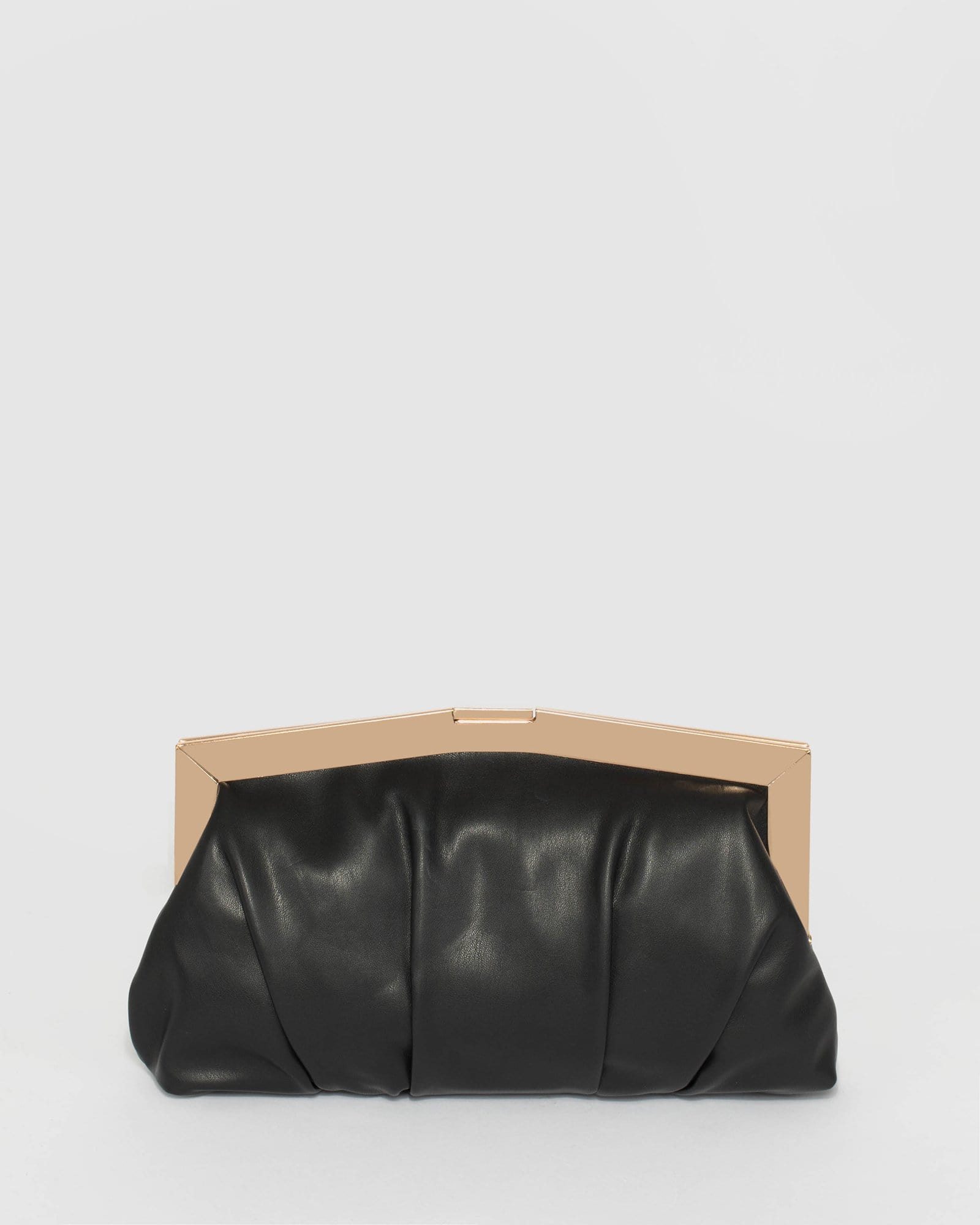 Image of Black Pascal Pleat Clutch Bag