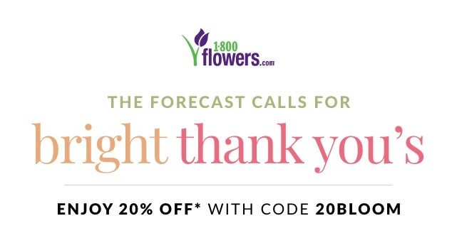 Enjoy 20% Off* With Code 20Bloom