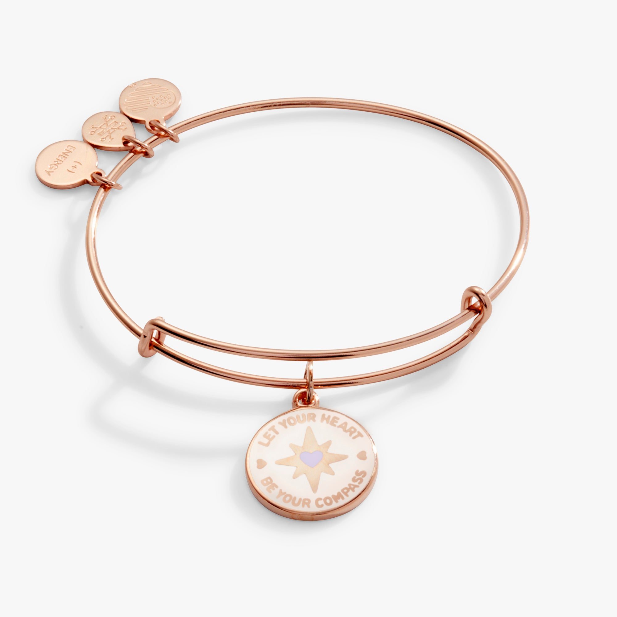 'Let Your Heart Be Your Compass' Charm Bangle