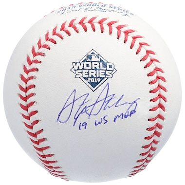 Stephen Strasburg Washington Nationals Fanatics Authentic Autographed 2019 World Series Champions Baseball with "19 WS MVP" Inscription