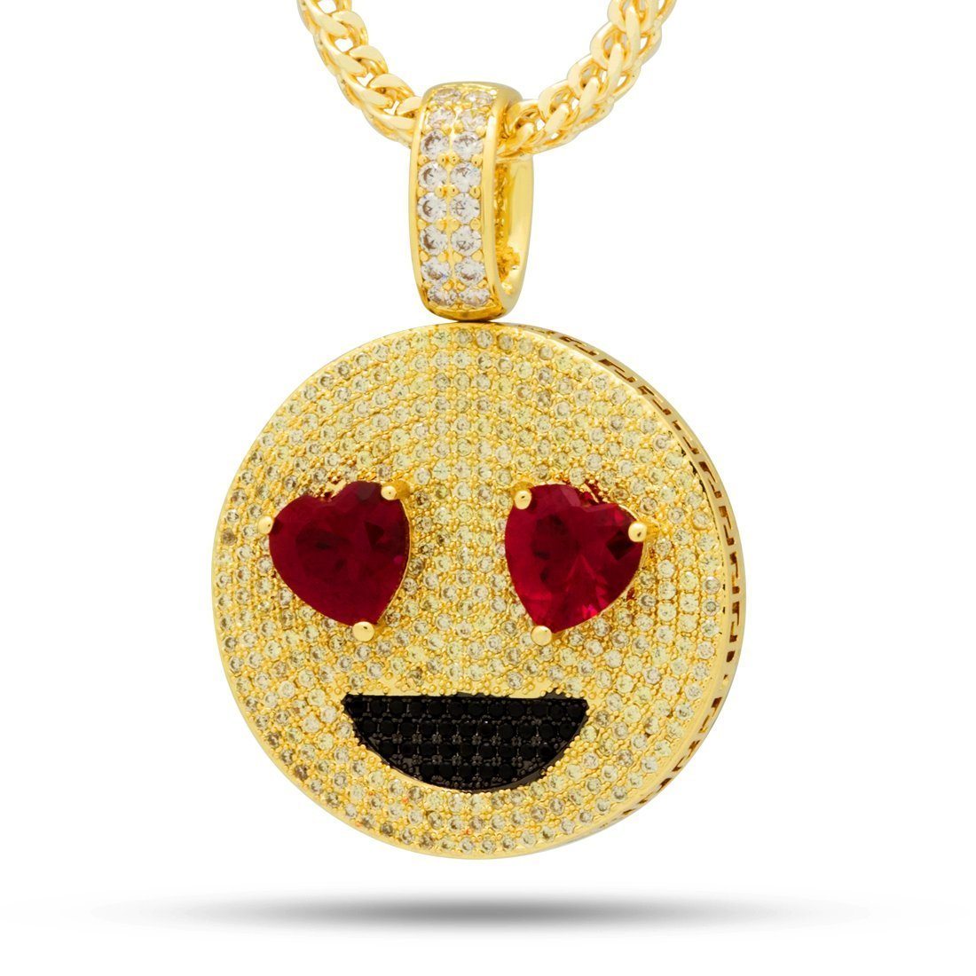 Image of The Heart Eyes, Angry Face Emoji Necklace