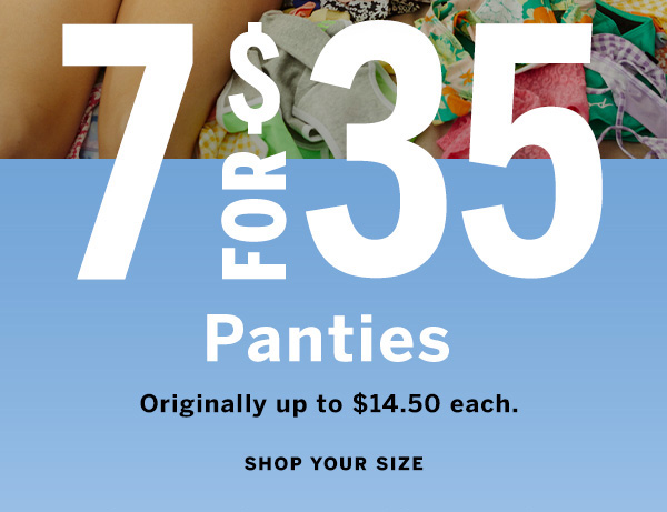 7 for $35 Panties