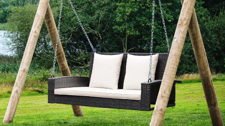 Rattan Porch Swing w/ Cushions Only $148 Shipped (Regularly $248)