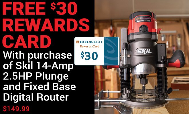 Skil 14-Amp 2.5HP Plunge and Fixed Base Digital Router + $30 Rewards Card