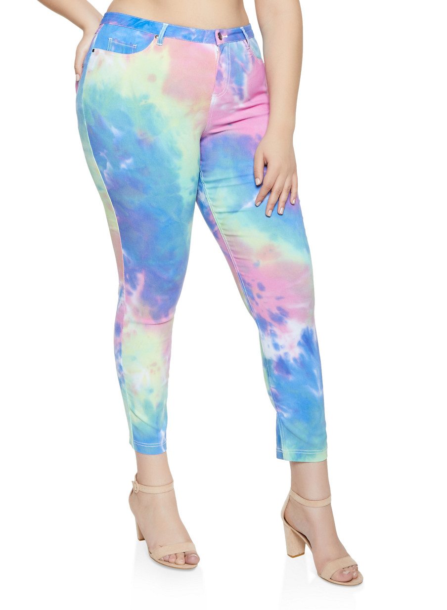 Plus Size Hyperstretch Tie Dye Jeggings