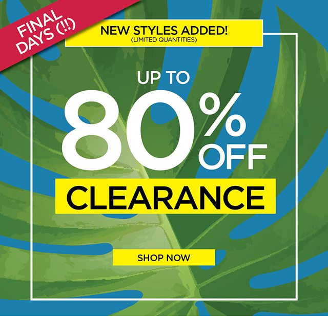 Up to 80% Off Clearance