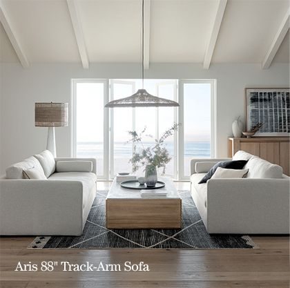 Aris 88" Track-Arm Sofa