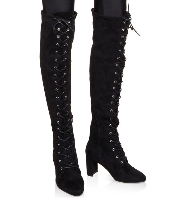 Lace Up Over the Knee Boots