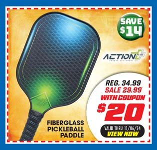 Action Plus Fiberglass Pickleball Paddle