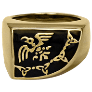 Bronze Raven Banner Ring