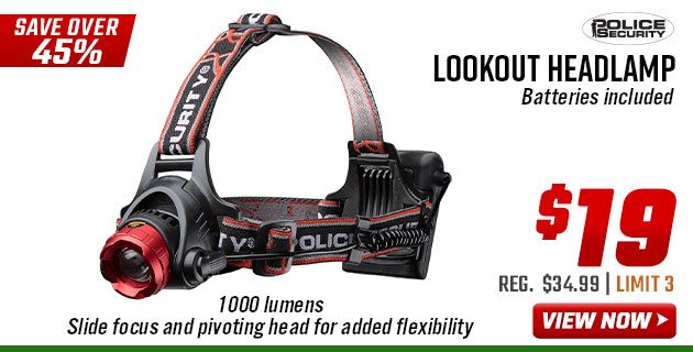 Police Security Lookout Headlamp